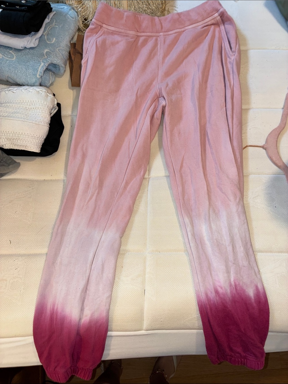 Wildfox Girls Pink Ombre Joggers with Magenta Hem